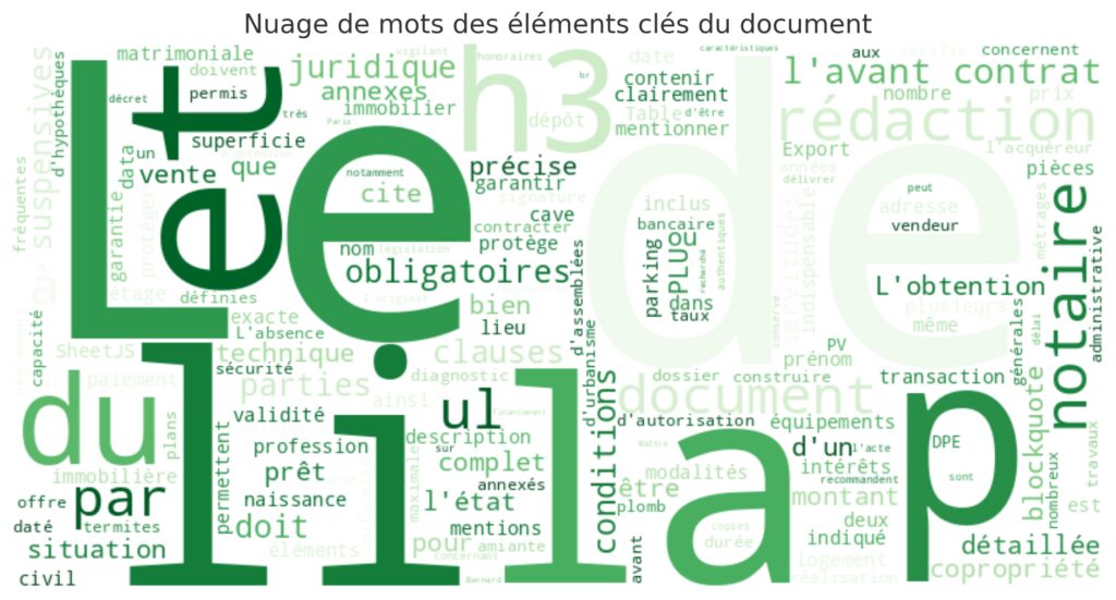 Le contenu et les clauses essentielles