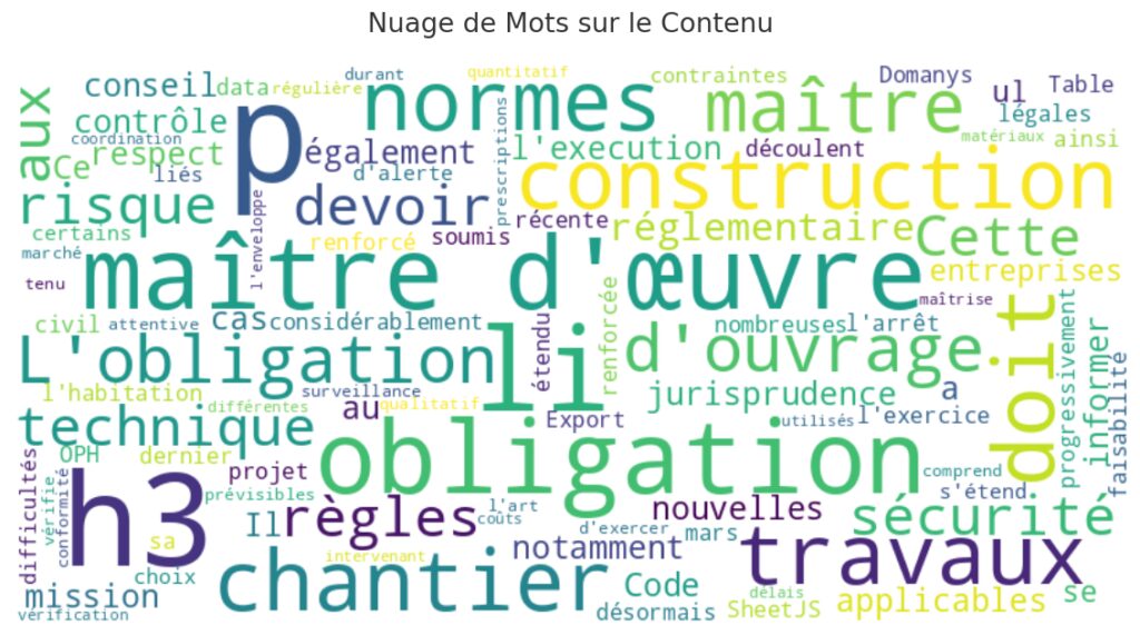 Les obligations et devoirs du maître d'œuvre